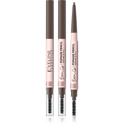 Eveline Brow & Go Eyebrow - Lápis para Sobrancelhas com Escova 2 em 1 - Tom Taupe (Castanho Claro)
