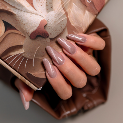 Verniz Gel Saute Nails Cateye Effect E11 (Bege Acastanhado)