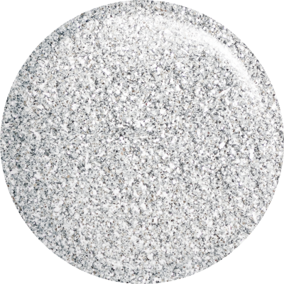 Superfície circular com padrão granuloso de granito cinza e branco