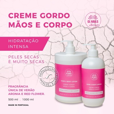 Creme Gordo GL Nails para Mãos e Corpo 1000ml