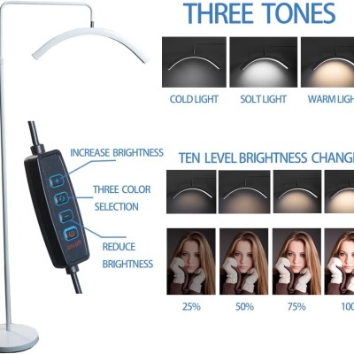 Candeeiro de Pé Alto Led 180º Branco para Marquesa (Envio em 3 dias)