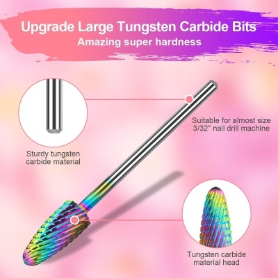 Kit com 11 Ponteiras de Broca em Tungsténio para Remoção de Gel + Oferta Caixa Armazenamento