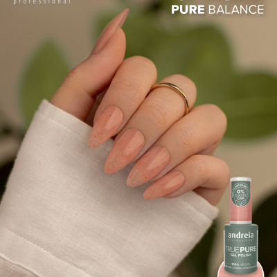 The Gel Polish Andreia True Pure T58 - Rosa suave com brilho cobre