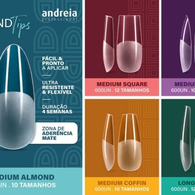Gel Tips Andreia - Pro Extend Tips Medium Square