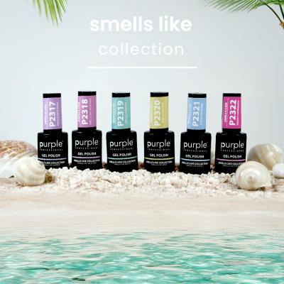 Coleção Verniz Gel PURPLE –  Smells Collection (6 cores do P2317 ao P2322)
