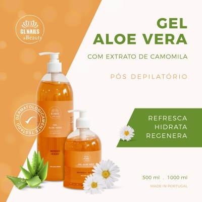 Gel Pós Depilatório GL Nails Aloe Vera com Extrato de Camomila 1000ml