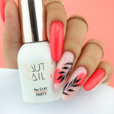 Verniz Gel Saute Nails S141 Party (Rosa com Laranja)