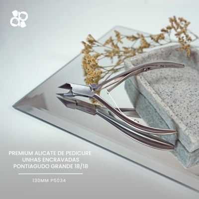 Alicate de Pedicure Premium Pontiagudo Grande 18