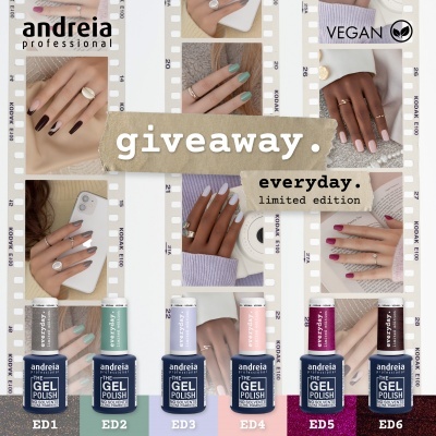 The Gel Polish Andreia ED1 - Cinza com shimmer dourado