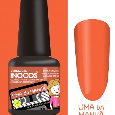 Verniz Gel Inocos – 205 - Uma da manhã (Laranja Tangerina)