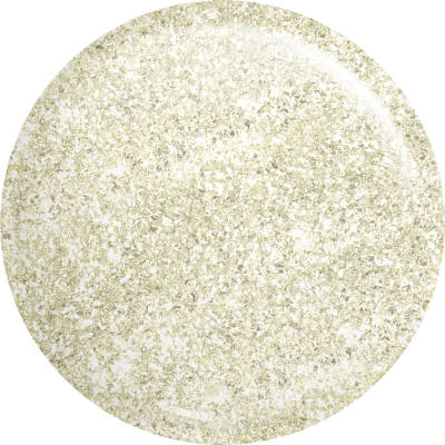 Padrão glitter dourado sobre fundo branco circular