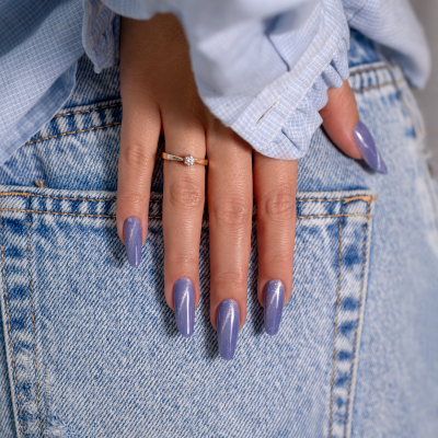 Verniz Gel Saute Nails Cateye Effect E14 (Azul com um Brilho Prateado)