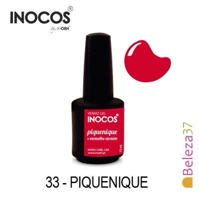 Verniz Gel Inocos 33 — Piquenique (Vermelho)