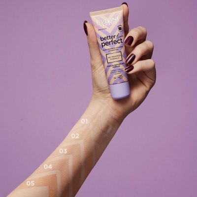 Base Eveline – Foundation Better Than Perfect 30ml - 02 Light Vanilla