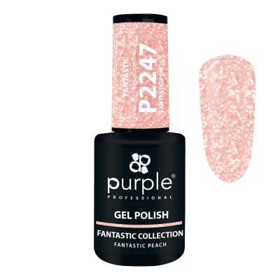 Verniz Gel PURPLE P2247 - Peach Flakes