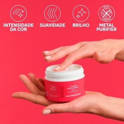 Wella Máscara Invigo Brilliance (Para cabelo fino com coloração) 150ml