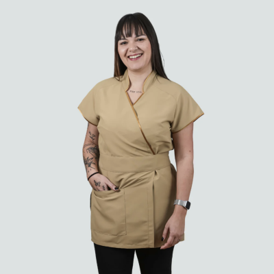 Kimono State of Mind em Microfibra - Cor: Bege, Tamanho L