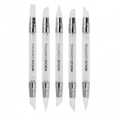 Pincel de Silicone Nail Art Inocos - Conjunto 5 unidades