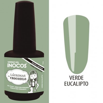 Verniz Gel Inocos – 203 - Lágrimas de Crocodilo (Verde Eucalipto) 15ml