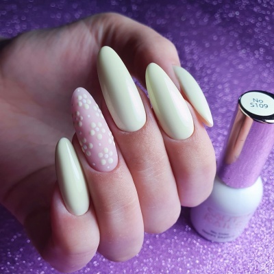 Verniz Gel Saute Nails S109 Happy Easter - Amarelo Pastel