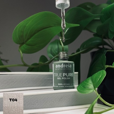 The Gel Polish Andreia True Pure T04 (Glitter Prateado)