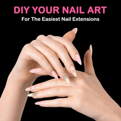 Magic Tips Amêndoa Transparentes - 550 Peças, 11 Tamanhos