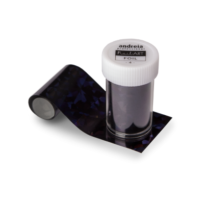 Frasco com película metálica preta para unhas