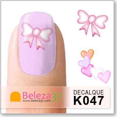 Decalques dos Laços Cor-de-Rosa (K047)
