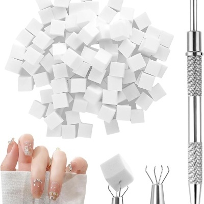 Esponjas Nail Art com Grip Metálico – 100 un.