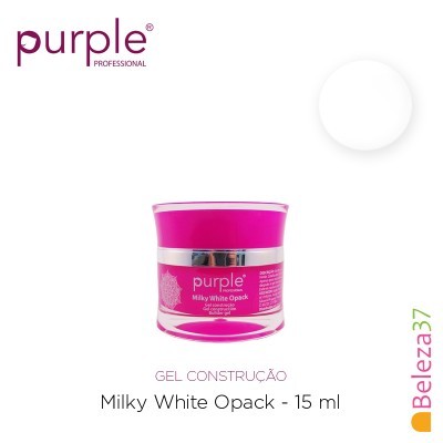 Frasco de gel para unhas Milky White Opack da Purple Professional 15 ml