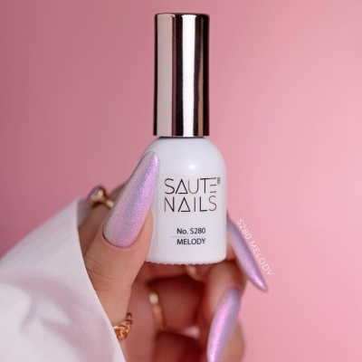Verniz Gel Saute Nails S280 (Rosa e Azul com Partículas)