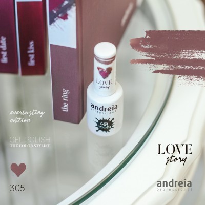 Verniz Gel Andreia 305 - The ring - Rosinha Nude com brilho rosa