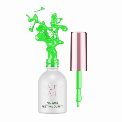 Verniz Gel Saute Nails S255 Festival Outfit (Verde Intenso)