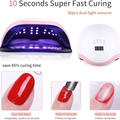 Catalisador LED UV Aokyom com 36 Leds e 168W