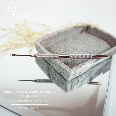 Palito Arredondado de Aço Purple e Laço 13