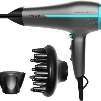 Secador Profissional Cecotec 5200 Aura Black – Iónico, 2300W, 2 Velocidades, 3 Temperaturas