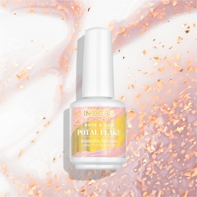 Base & Cor Potal Flake Inocos - Tâmara Leitoso Flocos Ouro
