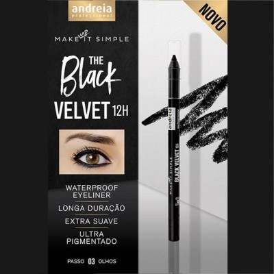 Lápis Delineador de Olhos Andreia - BLACK VELVET 12h - Waterproof Eyeliner