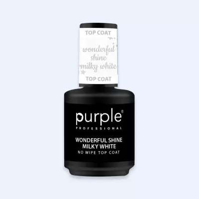 Top Wonderful Shine No Wipe Purple - Milky White 15 ml