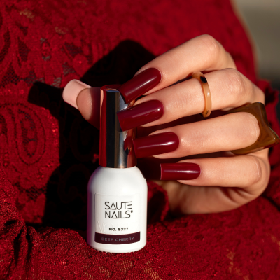 Verniz Gel Saute Nails S327 - Deep Cherry (Vermelho Cereja)