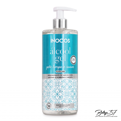 Gel Higienizador de Mãos e Pés Inocos - Verbena e Menta 500ml