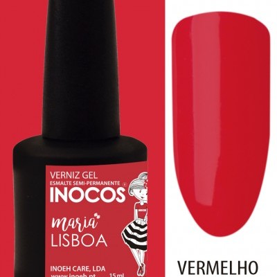 Verniz Gel Inocos 126 — Maria Lisboa (Vermelho Fado)