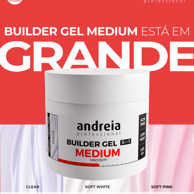Andreia Builder Gel Medium Viscosity Soft Pink 200g