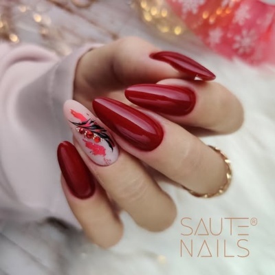 Verniz Gel Saute Nails S155 Maroon (Vermelho Escuro)