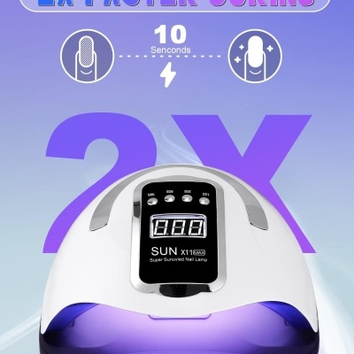 Catalisador Branco UV LED SUN X11 MAX de 66 Leds e 280W