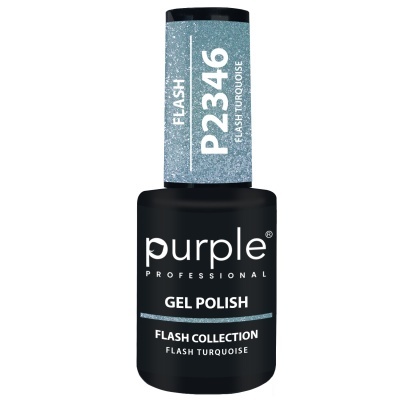 Verniz Gel PURPLE P2346 - Flash Turquoise
