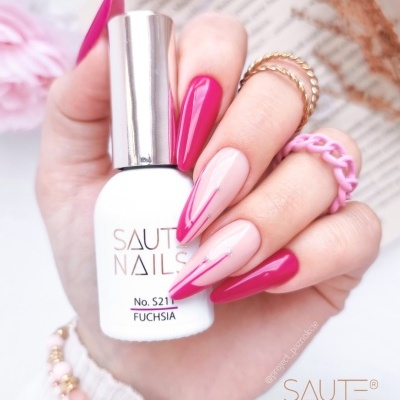 Verniz Gel Saute Nails S211 Fuchsia (Fúcsia Intenso)