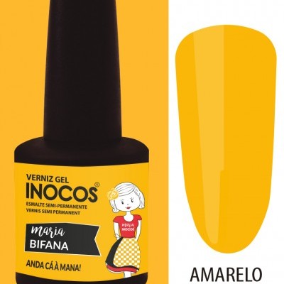 Verniz Gel Inocos 177 - Maria Bifana (Amarelo Mostarda)