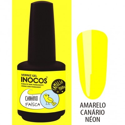 Verniz Gel Inocos – 192 - Canário Faísca (Amarelo Canário Néon)