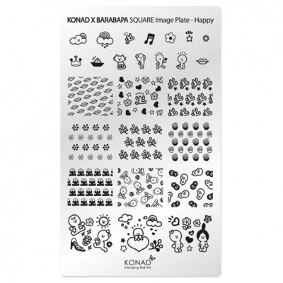 Chapa Retangular KONAD X BARABAPA Happy